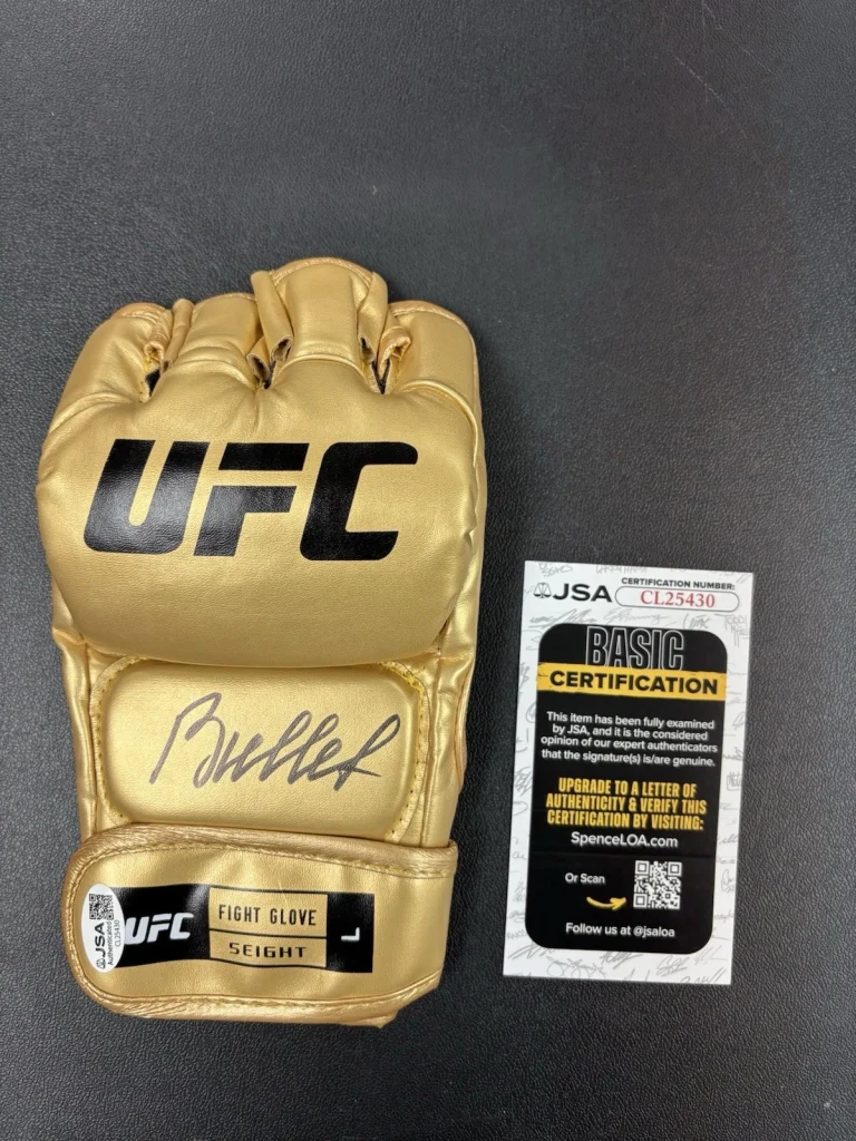 Valentina Shevchenko signed Autographed UFC Gold glove Bullet. JSA Coa