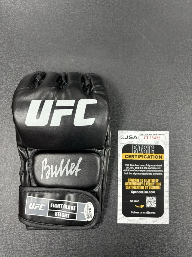 Valentina Shevchenko signed Autographed UFC glove Bullet. JSA Coa