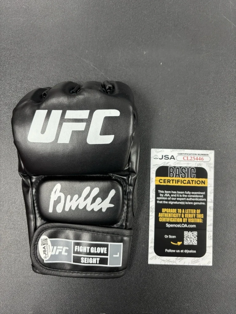 Valentina Shevchenko signed Autographed UFC glove Bullet. JSA Coa