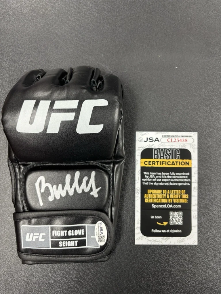 Valentina Shevchenko signed Autographed UFC glove Bullet. JSA Coa