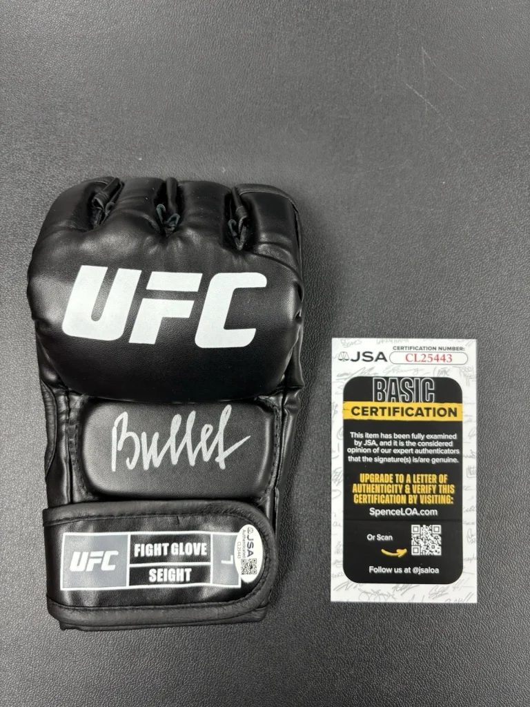 Valentina Shevchenko signed Autographed UFC glove Bullet. JSA Coa