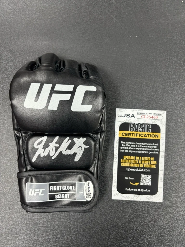 Justin Gaethje Autographed UFC Glove MMA Champ JSA COA