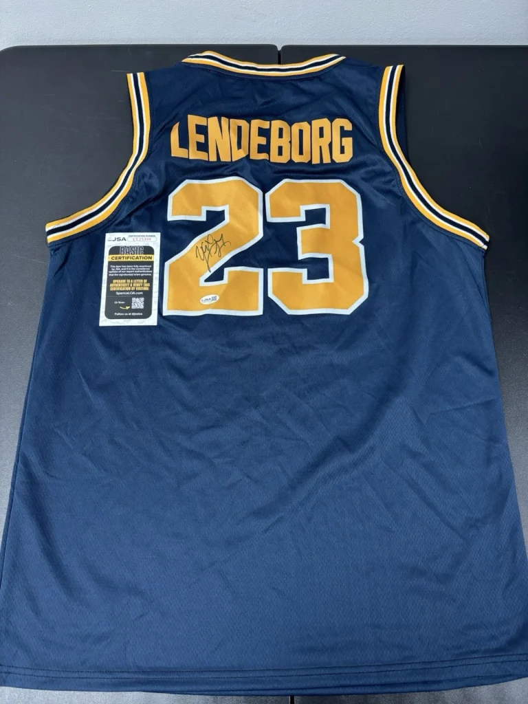 YAXEL LENDEBORG signed autographed MICHIGAN WOLVERINES Jersey. Jsa Coa . Champs!