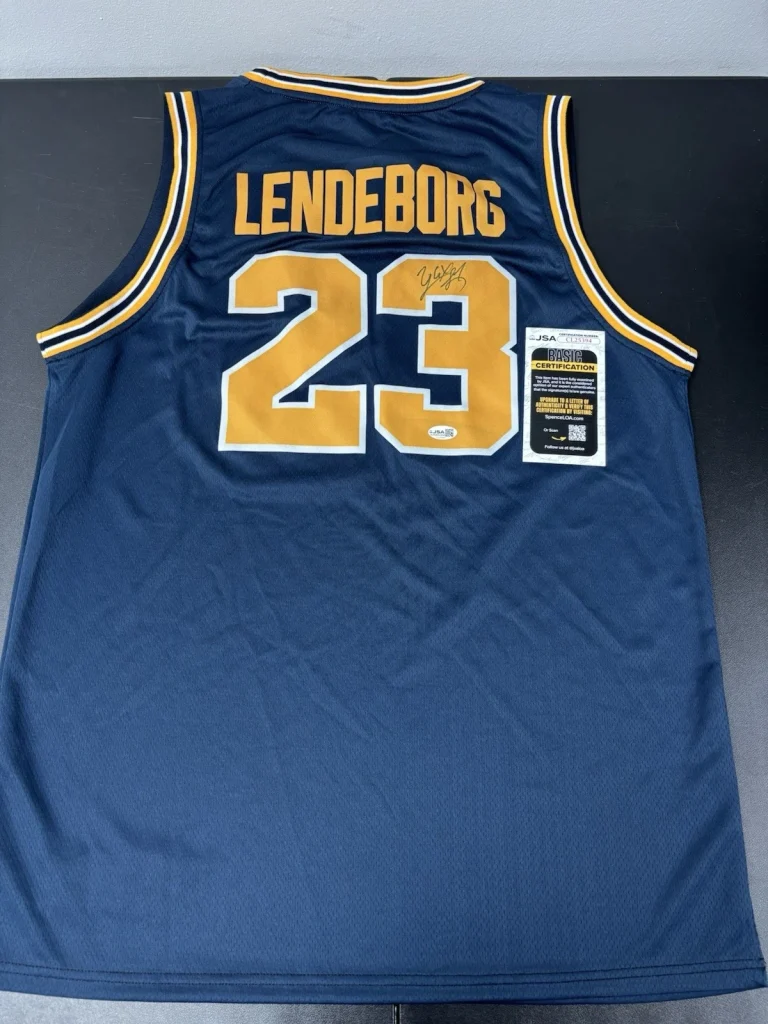 YAXEL LENDEBORG signed autographed MICHIGAN WOLVERINES Jersey. Jsa Coa . Champs!