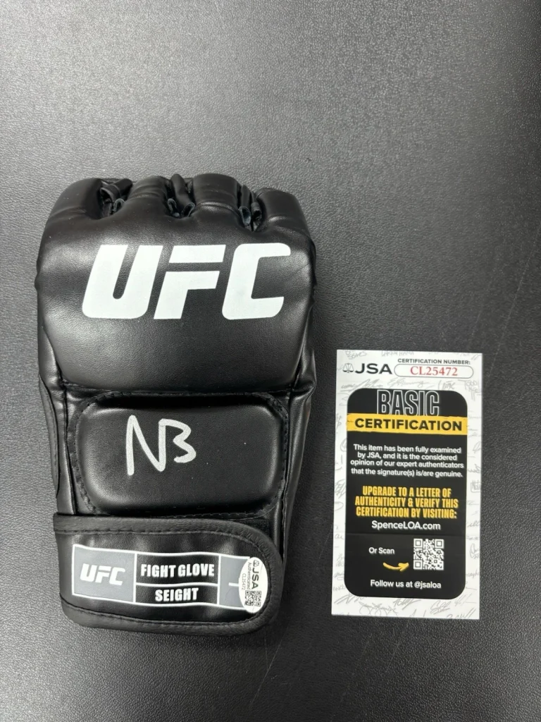 N3ON Signed Autographed UFC Fight Glove Streamer Kick Jsa COA