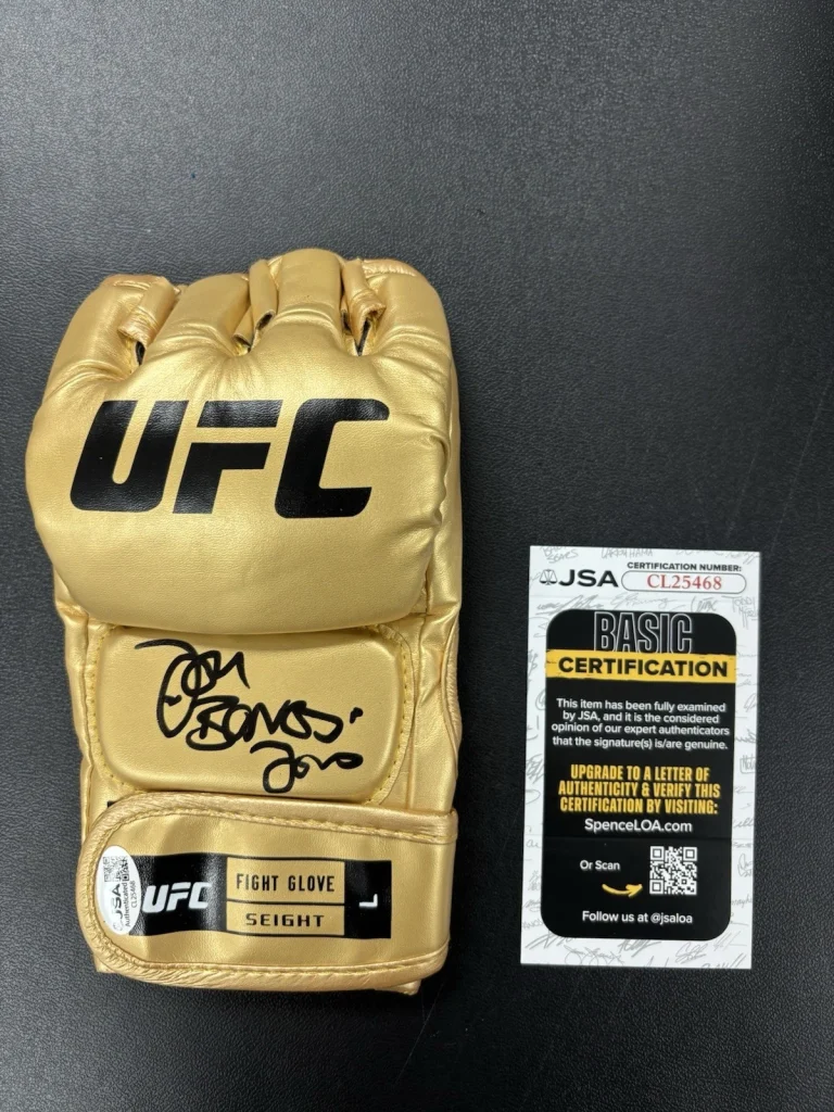 Jon Bones Jones Signed Autographed UFC Gold Fight Glove Jsa Coa. GOAT