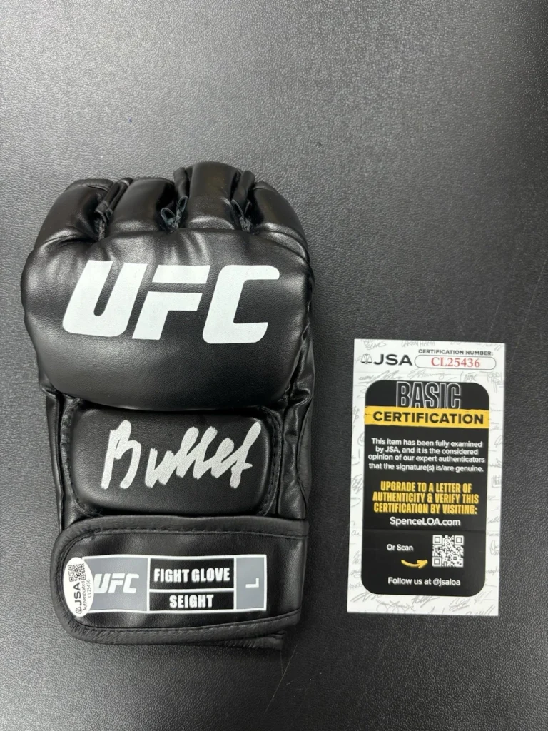 Valentina Shevchenko signed Autographed UFC glove Bullet. JSA Coa