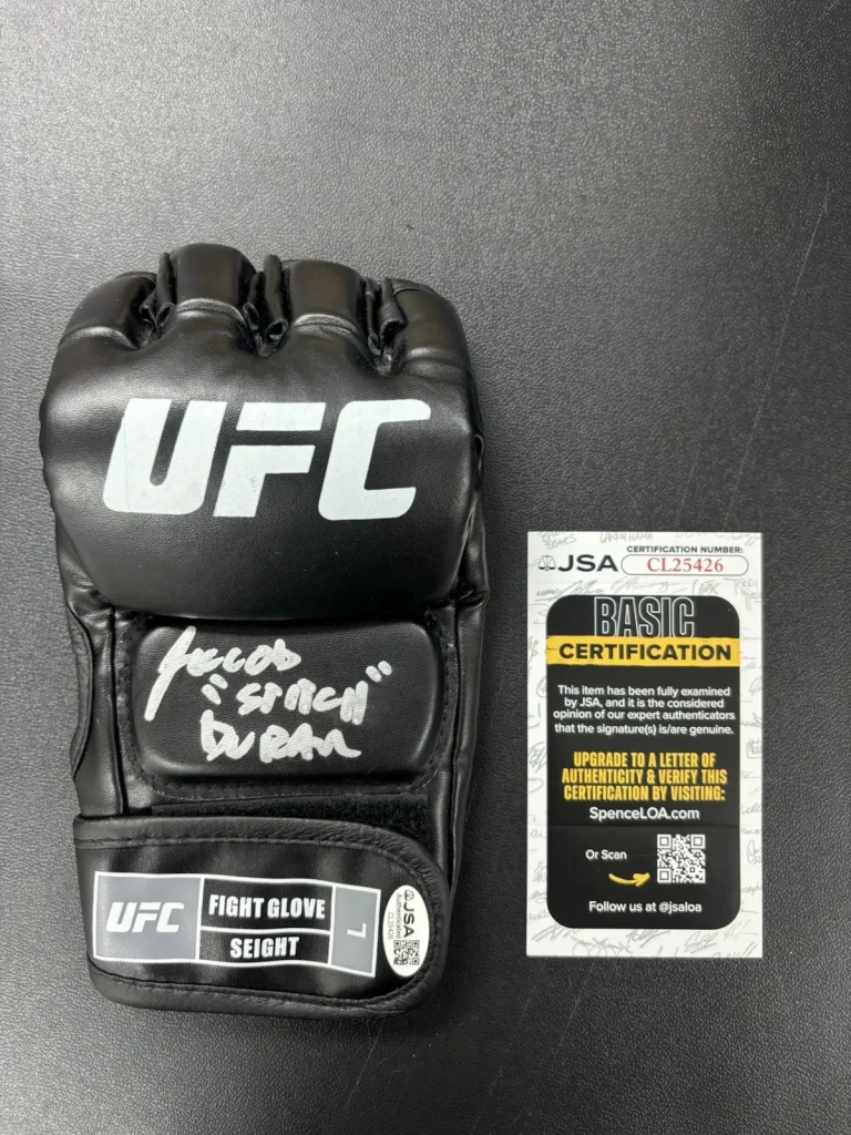 Jacob “Stitch” Duran Signed Autographed UFC Fight Glove . JSA COA