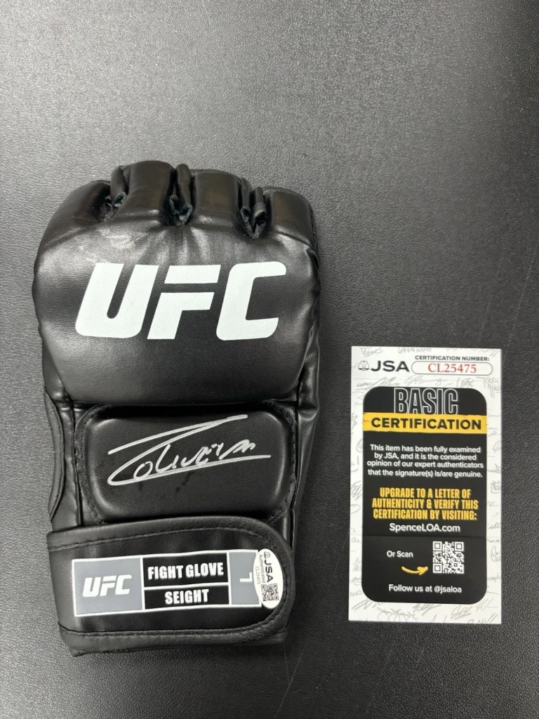 Charles Oliveira Autographed UFC Glove MMA Fighter JSA COA