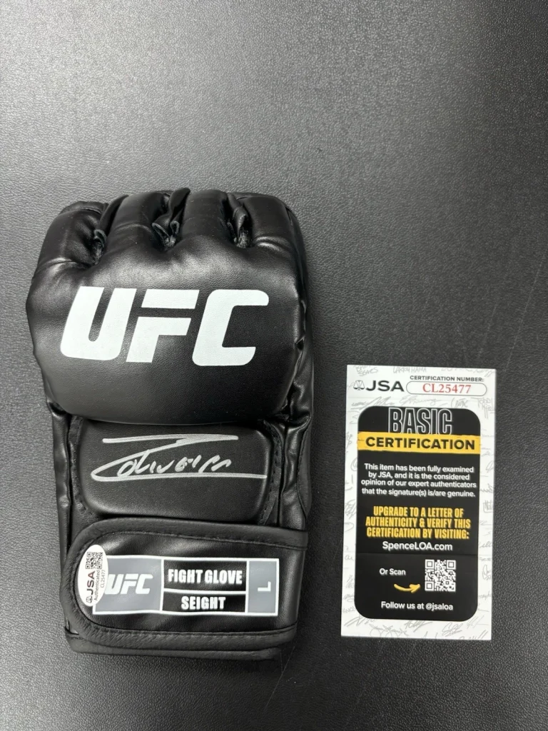 Charles Oliveira Autographed UFC Glove MMA Fighter JSA COA
