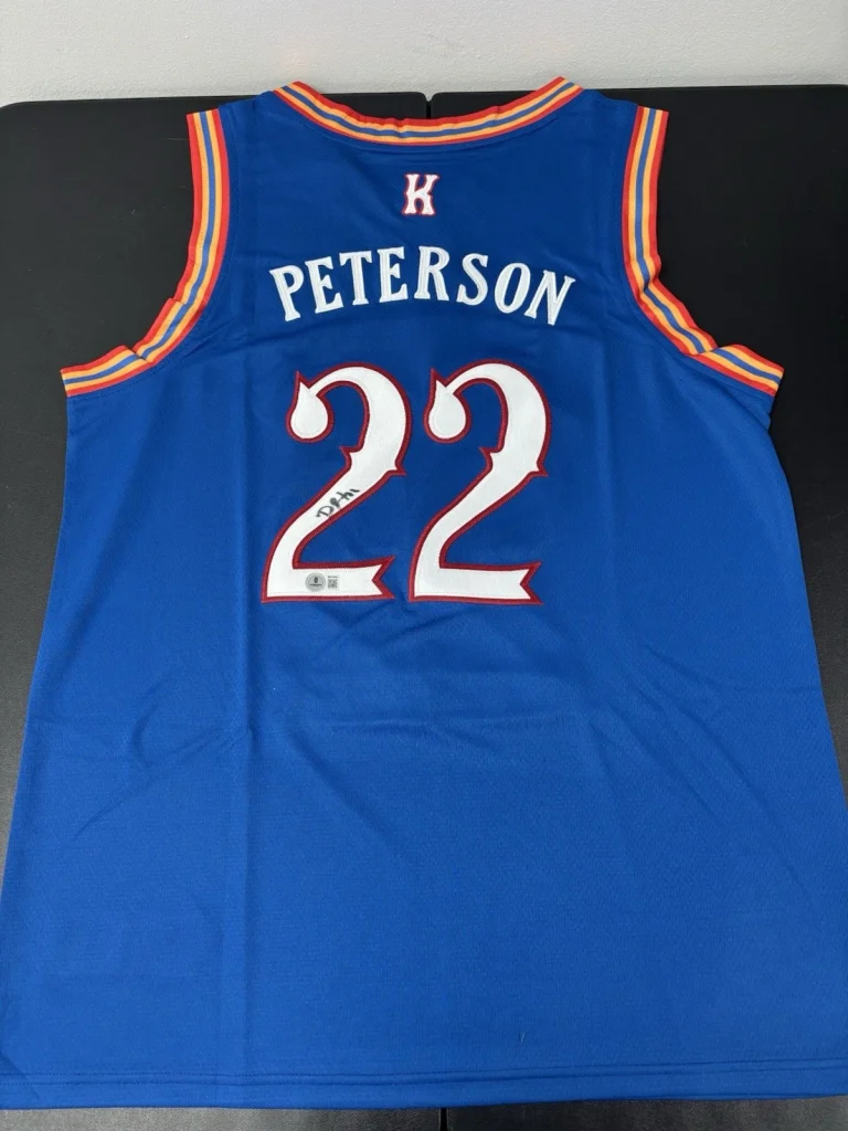 Darryn Peterson Signed Autographed Kansas Jayhawks Jersey #22 ~ Beckett Coa