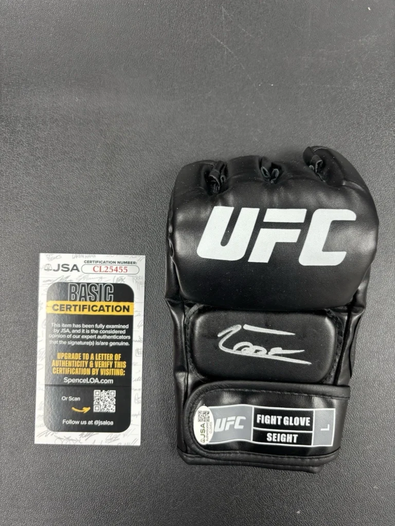Jean Silva Autographed Signed UFC MMA Glove With JSA COA
