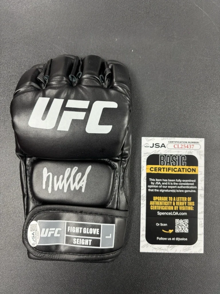Valentina Shevchenko signed Autographed UFC glove Bullet. JSA Coa