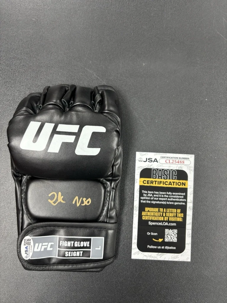 Lone’er (Lonnie) Kavanagh Signed Autographed UFC MMA Glove. JSA Coa