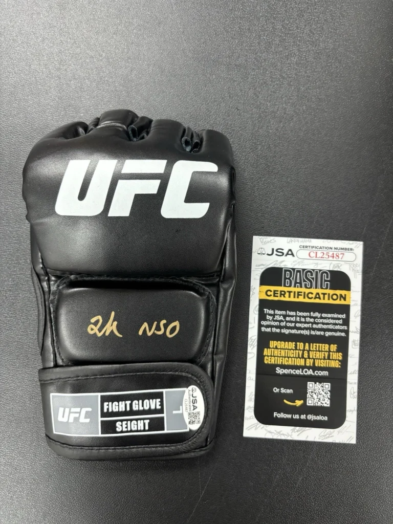 Lone’er (Lonnie) Kavanagh Signed Autographed UFC MMA Glove. JSA Coa