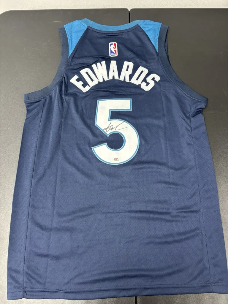 Anthony Edwards Minnesota Timberwolves Signed Autographed Jersey. Psa