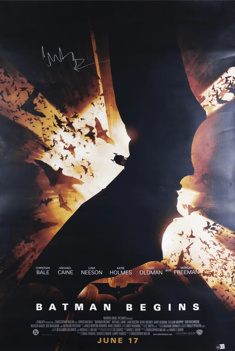 Christian Bale Batman Begins Authentic Signed 27x40 Movie Poster BAS #BB17422