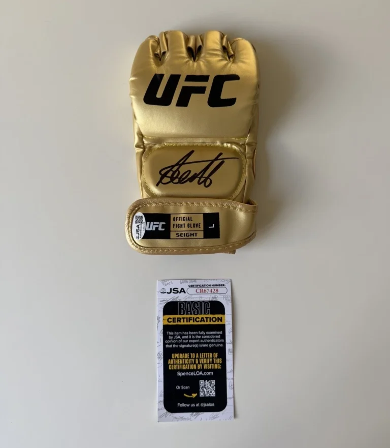 Arman Tsarukyan Fighter Autographed UFC Gold Fight Glove MMA Star JSA COA
