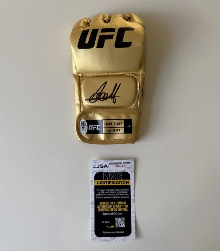 Arman Tsarukyan Fighter Autographed UFC Gold Fight Glove MMA Star JSA COA