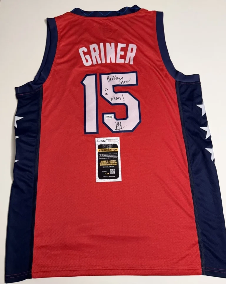 Josh Hokit Autographed Brittney Griner USA WNBA Jersey UFC MMA Inscribed JSA COA