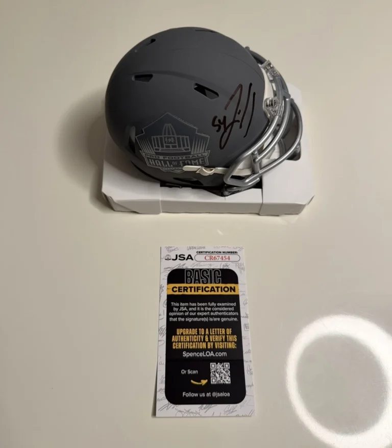 Zach Thomas Autographed Hall of Fame Mini Helmet Miami Dolphins JSA COA