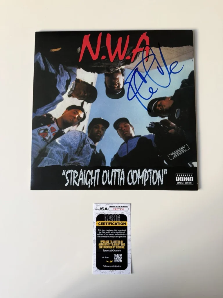 Ice Cube Rapper Autographed “Straight Outta Compton” Vinyl Record N.W.A. JSA COA
