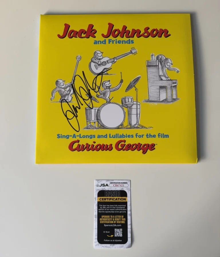Jack Johnson Autographed Sing-A-Longs and Lullabies Curious George Vinyl JSA COA