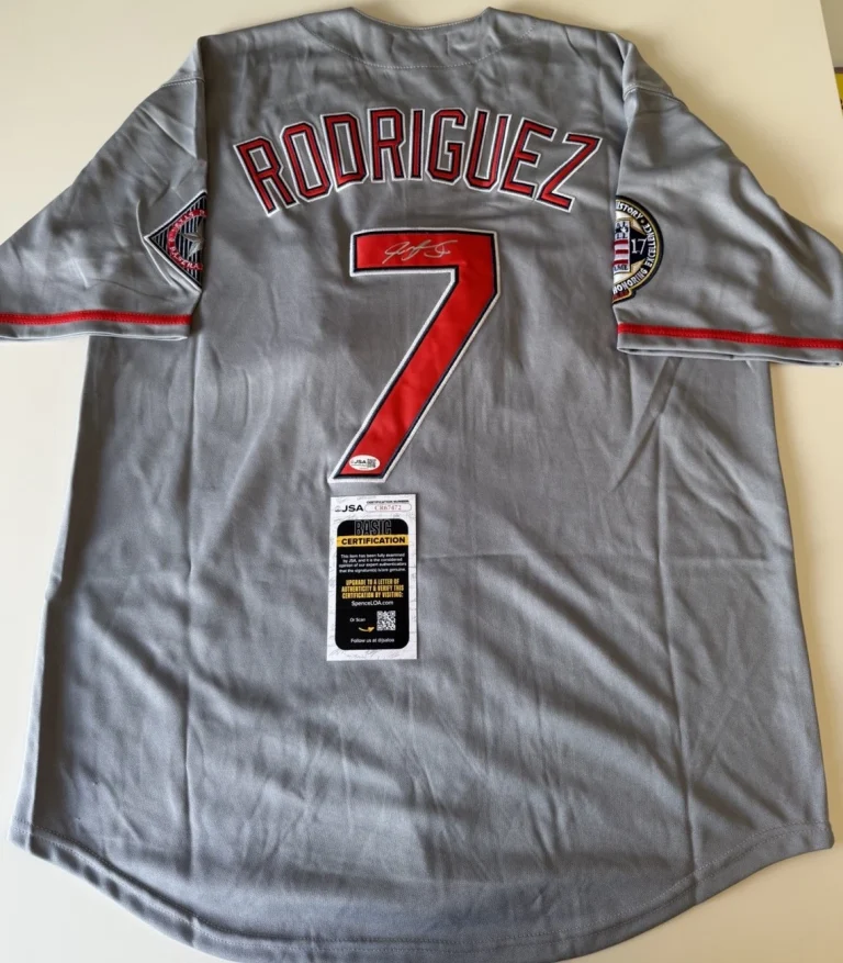 Ivan Rodriguez Texas Rangers Autographed Jersey MLB Star Pudge JSA COA