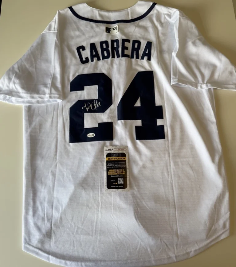 Miguel Cabrera Detroit Tigers Autographed Jersey Star HOF JSA COA