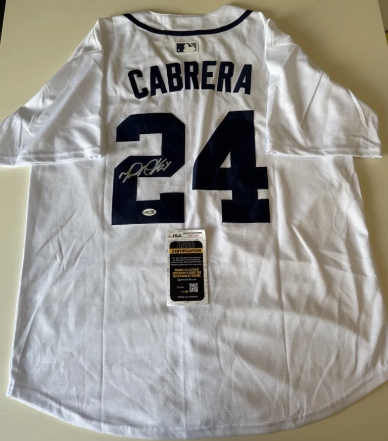 Miguel Cabrera Detroit Tigers Autographed Jersey Star HOF JSA COA