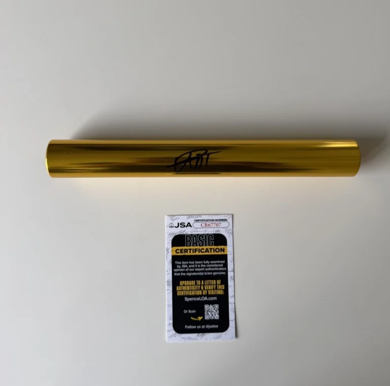 Usain Bolt Autographed Gold Baton Fastest Man Alive Rare Olympics JSA COA