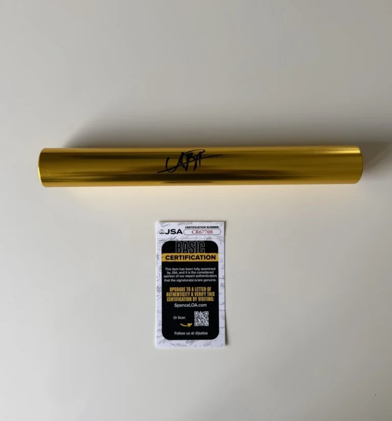 Usain Bolt Autographed Gold Baton Fastest Man Alive Rare Olympics JSA COA