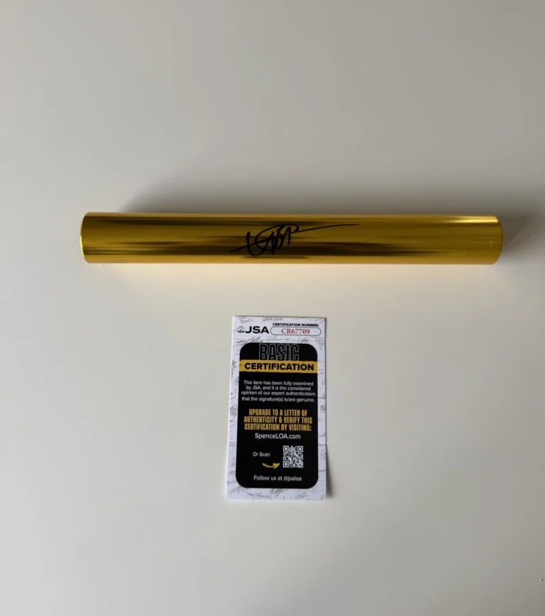 Usain Bolt Autographed Gold Baton Fastest Man Alive Rare Olympics JSA COA