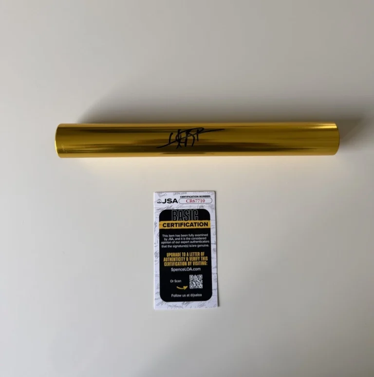 Usain Bolt Autographed Gold Baton Fastest Man Alive Rare Olympics JSA COA