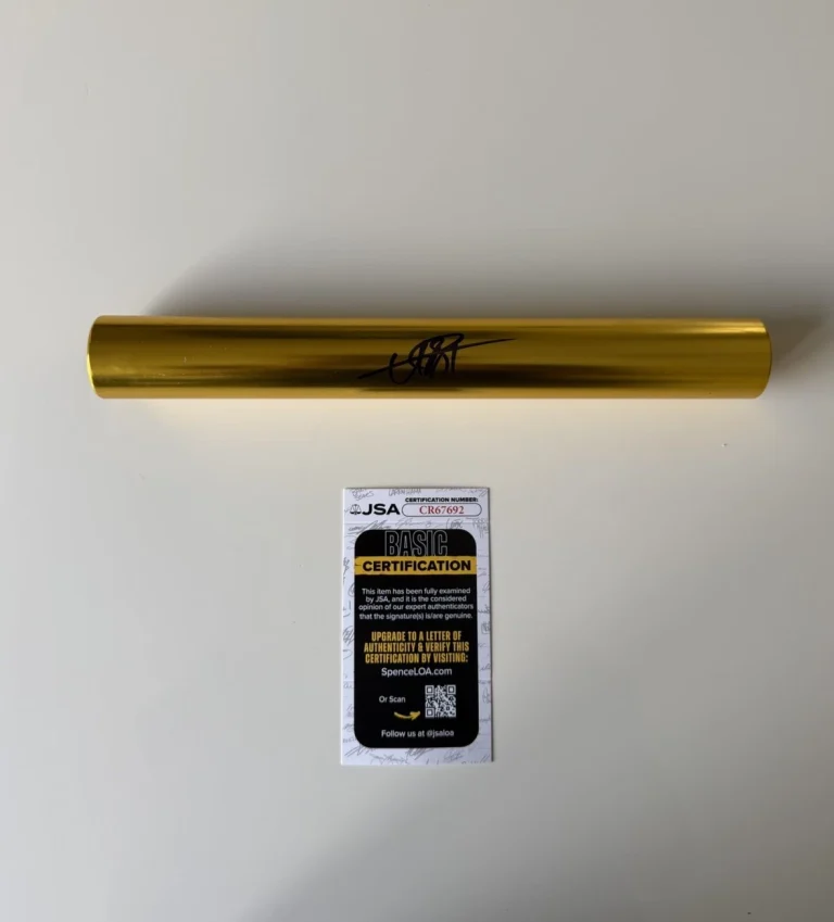 Usain Bolt Autographed Gold Baton Fastest Man Alive Rare Olympics JSA COA