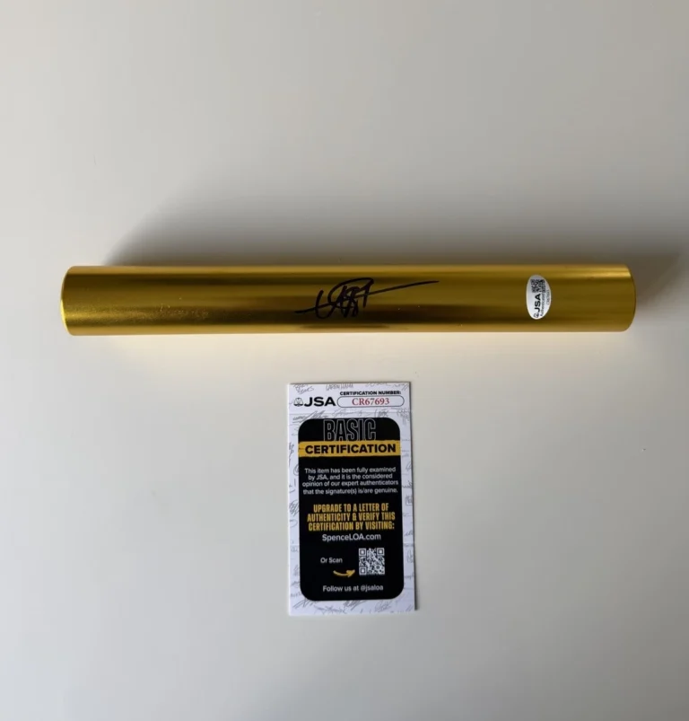 Usain Bolt Autographed Gold Baton Fastest Man Alive Rare Olympics JSA COA