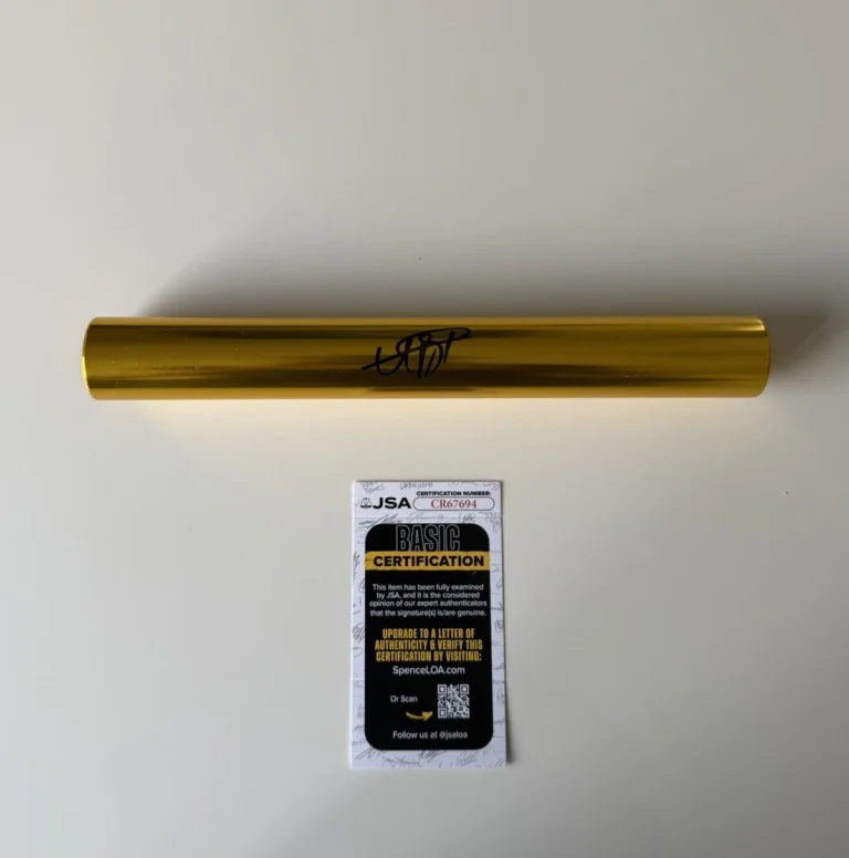 Usain Bolt Autographed Gold Baton Fastest Man Alive Rare Olympics JSA COA