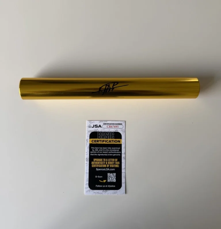 Usain Bolt Autographed Gold Baton Fastest Man Alive Rare Olympics JSA COA