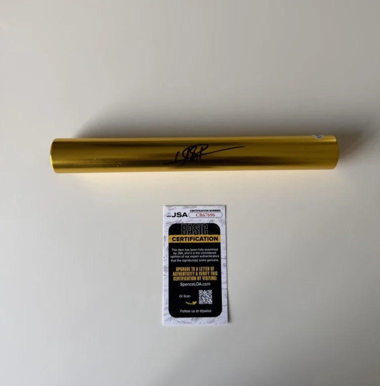 Usain Bolt Autographed Gold Baton Fastest Man Alive Rare Olympics JSA COA