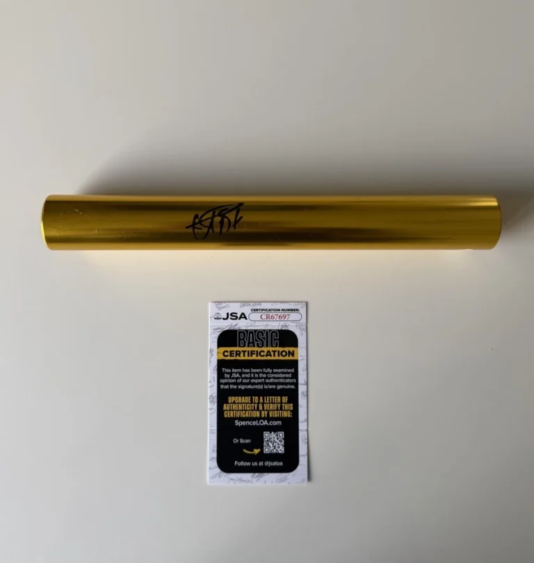 Usain Bolt Autographed Gold Baton Fastest Man Alive Rare Olympics JSA COA