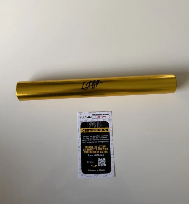 Usain Bolt Autographed Gold Baton Fastest Man Alive Rare Olympics JSA COA