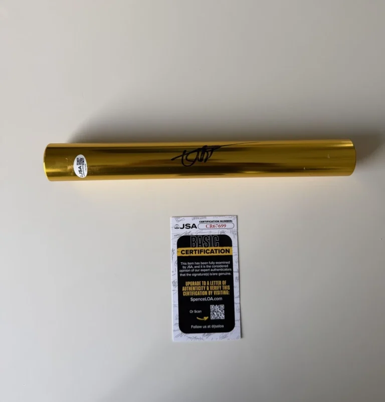 Usain Bolt Autographed Gold Baton Fastest Man Alive Rare Olympics JSA COA