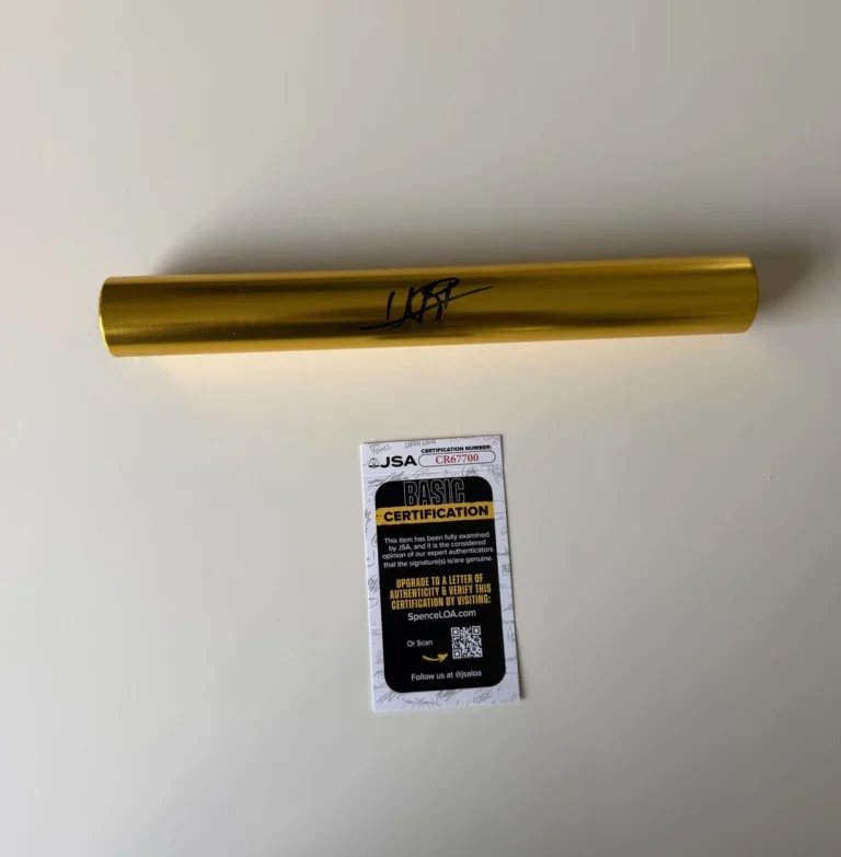 Usain Bolt Autographed Gold Baton Fastest Man Alive Rare Olympics JSA COA