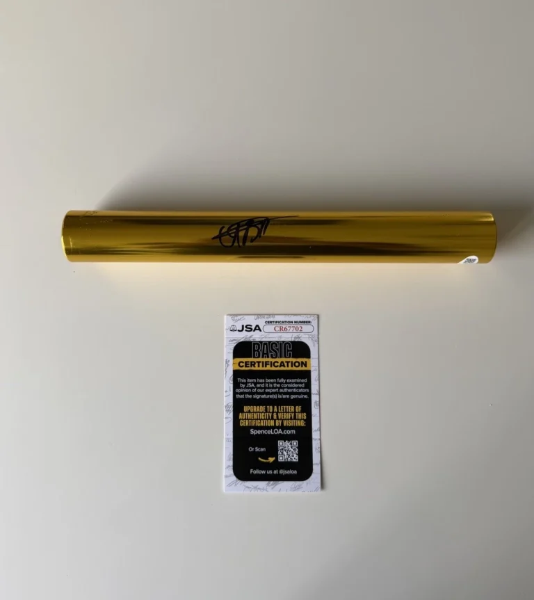Usain Bolt Autographed Gold Baton Fastest Man Alive Rare Olympics JSA COA
