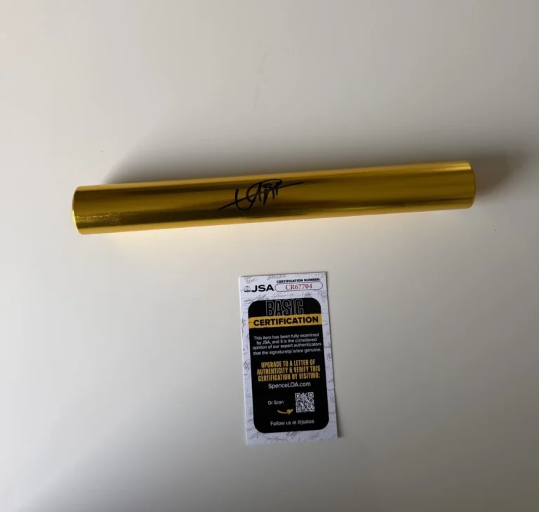 Usain Bolt Autographed Gold Baton Fastest Man Alive Rare Olympics JSA COA