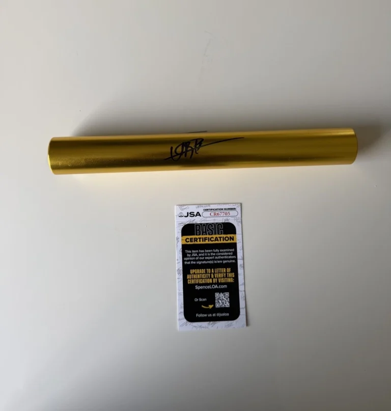 Usain Bolt Autographed Gold Baton Fastest Man Alive Rare Olympics JSA COA