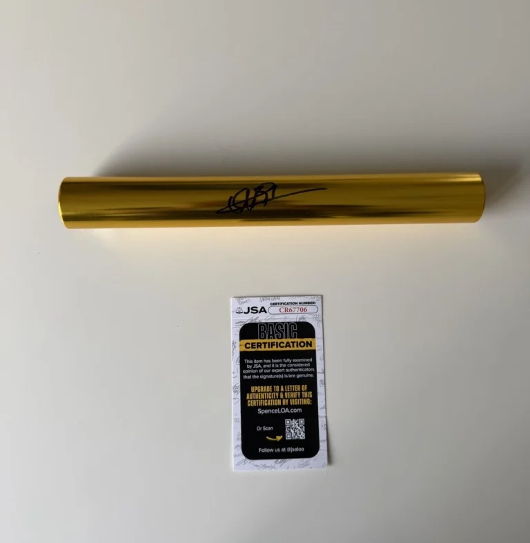 Usain Bolt Autographed Gold Baton Fastest Man Alive Rare Olympics JSA COA