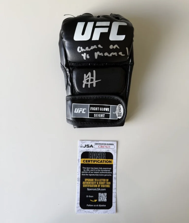 Josh Hokit Autographed UFC Glove Inscribed “ Chama On Ya Mama!” Rare MMA JSA COA