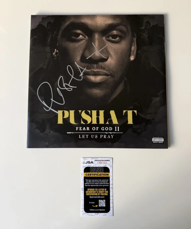 Pusha T Autographed “Fear of God II: Let Us Pray” Vinyl Record Rapper JSA COA