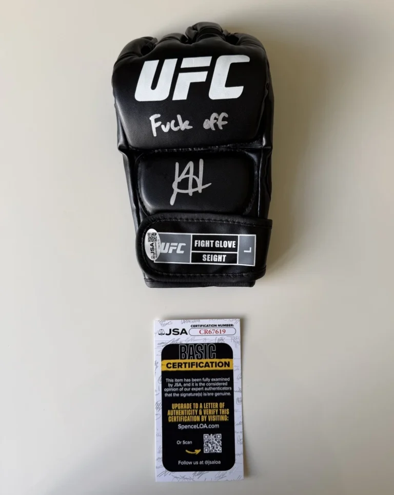 Josh Hokit Autographed UFC Glove Funny Inscription Rare MMA JSA COA